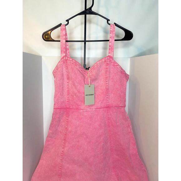 ee:some Pink Mini Flare Mini Dress Women’s Size Small - Picture 2 of 10